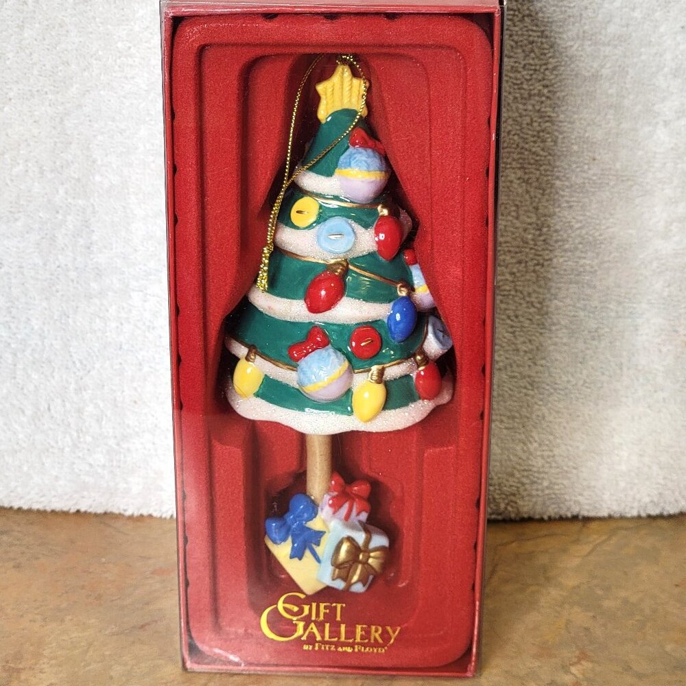 Fitz & Floyd Christmas Tree Bell Ornament Ltd Ed Numbered NEW IN BOX